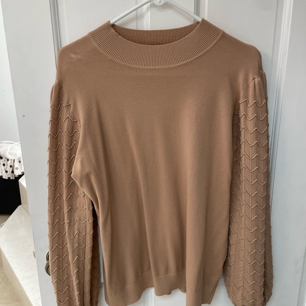 Tan Crew Neck Sweater